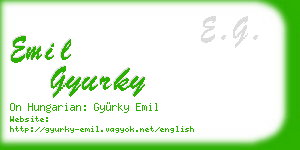 emil gyurky business card